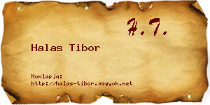 Halas Tibor névjegykártya