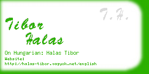 tibor halas business card